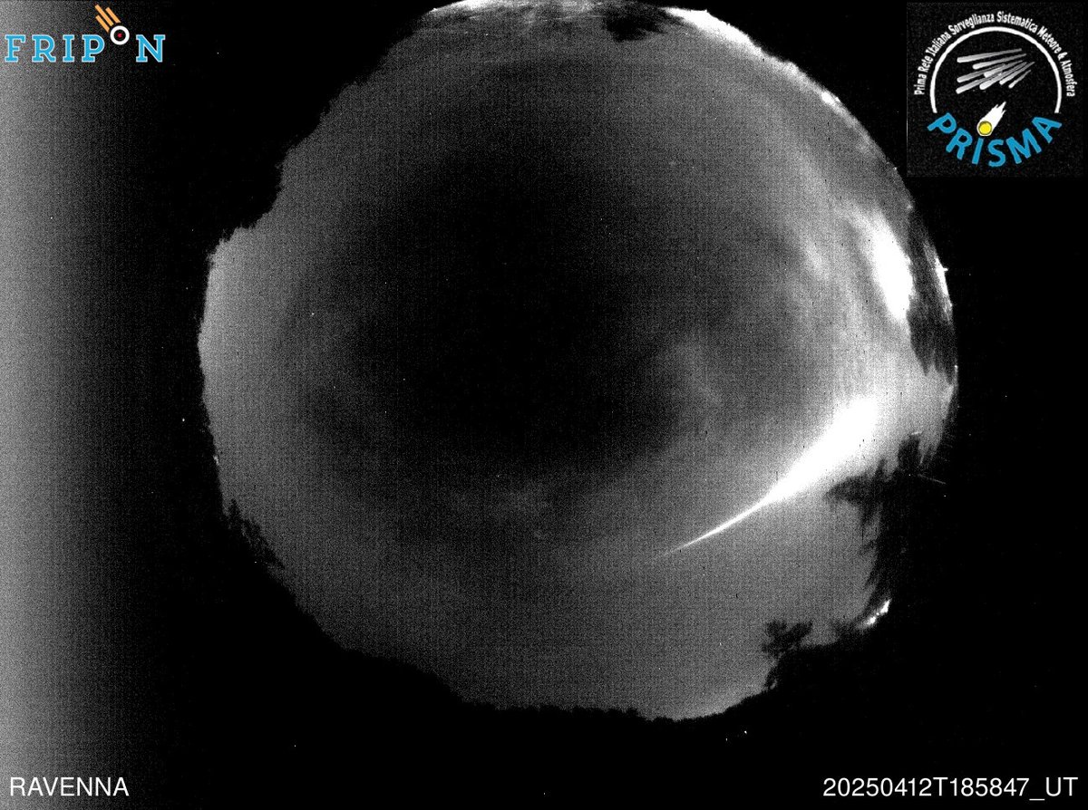 Sul nostro sito l'approfondimento sul #bolide avvistato da molti la sera del 12 aprile: 
prisma.inaf.it/index.php/2025…