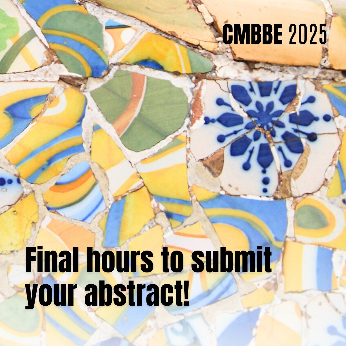 cmbbesymposium's tweet image. β° FINAL HOURS to submit your abstract for CMBBE 2025! π§ π»
The clock is ticking, and this is your last chance to be part of the 20th International Symposium on Computer Methods in Biomechanics and Biomedical Engineering in Barcelona!
π Submit now before itβs too late!