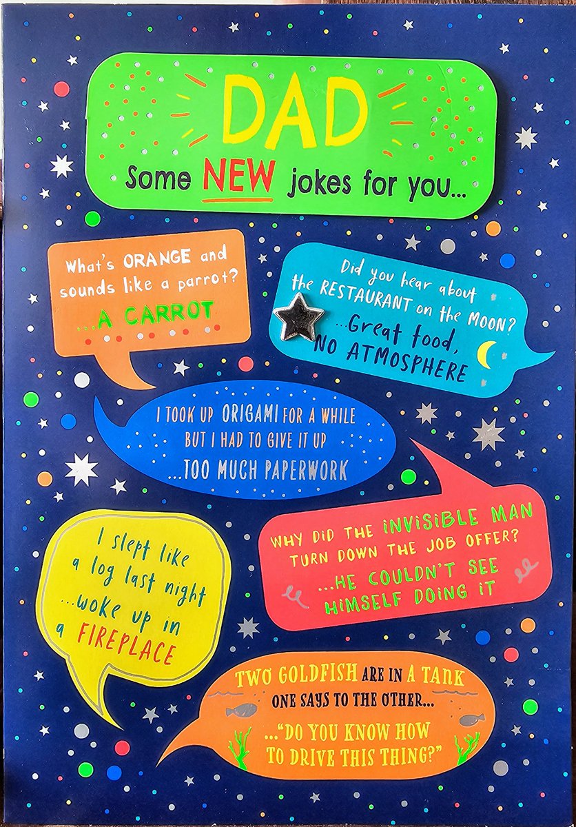 The birthday card from my daughter...
The goldfish one 🤣🤣🤣 and she gave me the "peasant" look that only daughters can master towards their dad.