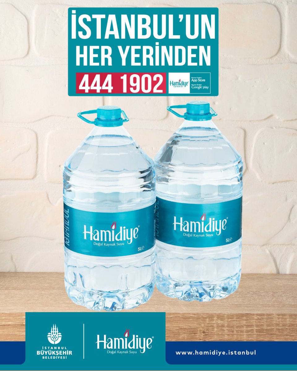 hamidiyeas's tweet image. Hamidiye 5 L Pet Su İstanbul’un Her Yerinden Sipariş için 444 1902
