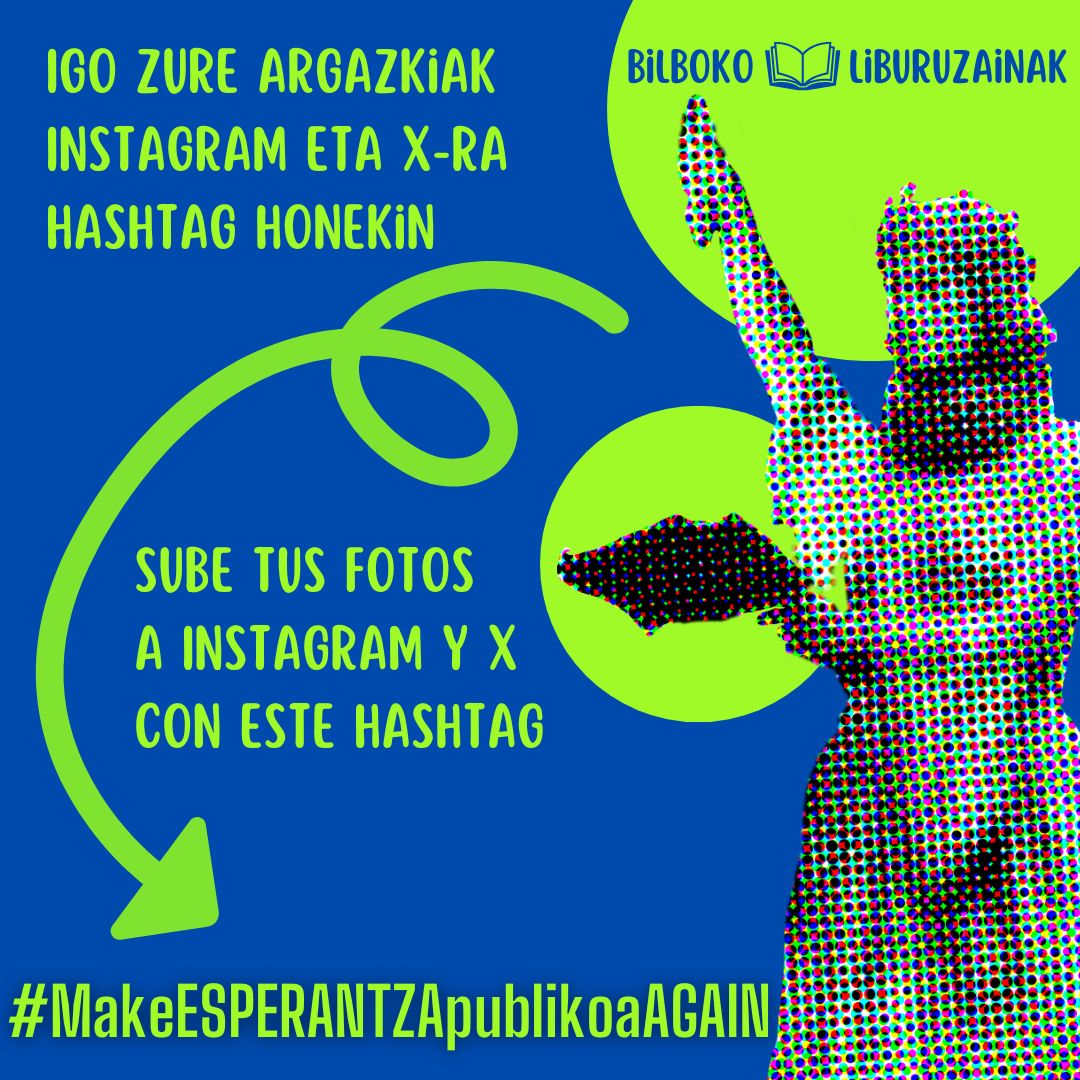 Liburuaren eguna borrokan ospatuko dugu 📗💪🏻
Esperantza kaleko liburutegiaren kudeaketarekin pozik ez gaudela erakutsiko dugu.
Igo Instagram-era argazki bat: liburu bat eskuan eta bestea ukabila goian, #makeESPERANTZApublikoaAGAIN hashtag-arekin
#pribatizaziorikez
#diadellibro