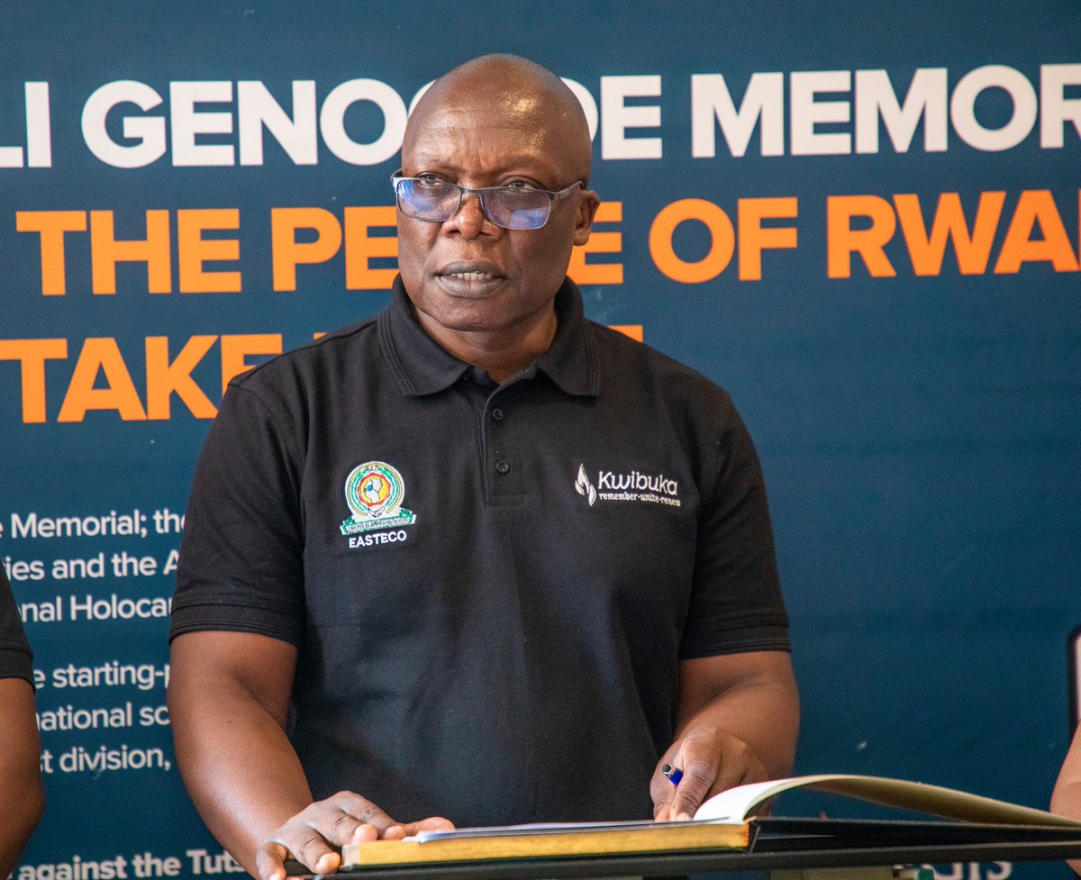 East African Science & Technology Commission (@easteco1) on Twitter photo In solidarity with Rwanda during the 31st commemoration of the 1994 Genocide against the Tutsi, EASTECO on Friday, April 11, paid tribute to the victims of the massacres at Kigali Genocide Memorial. <a href="/jumuiya/">East African Community</a> <a href="/SGNduva/">Veronica M. Nduva, CBS</a> In solidarity with Rwanda during the 31st commemoration of the 1994 Genocide against the Tutsi, EASTECO on Friday, April 11, paid tribute to the victims of the massacres at Kigali Genocide Memorial. <a href="/jumuiya/">East African Community</a> <a href="/SGNduva/">Veronica M. Nduva, CBS</a>