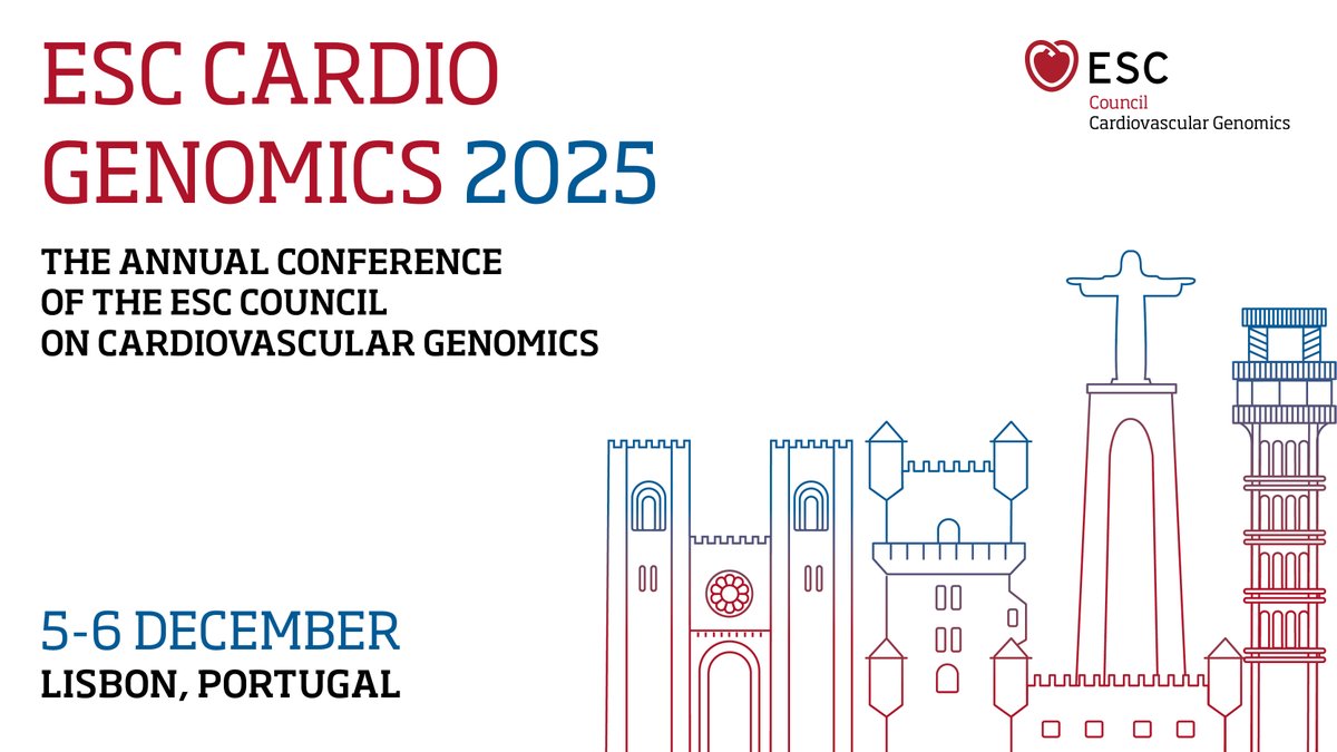 Be part of ESC Cardio Genomics 2025, taking place in Lisbon on 5–6 December.

This year’s conference will focus on precision and genetic therapy in inherited cardiovascular diseases, featuring an exceptionally interactive scientific programme, including workshops, lectures and