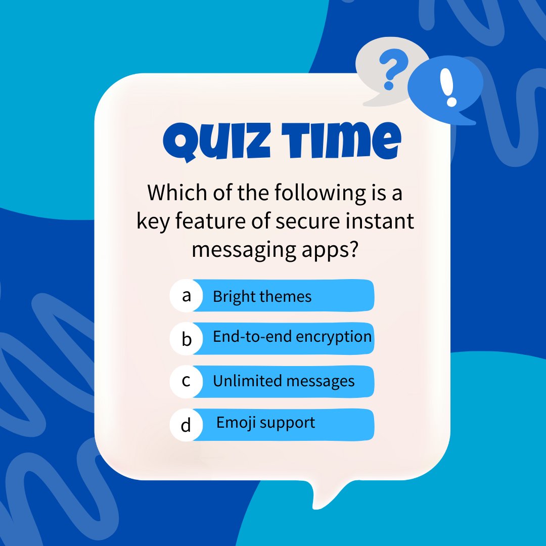CyberAr97572561's tweet image. Think you know the answer? Drop your guess in the comments below 👇
Let’s see who’s got their cybersecurity game on! 💡

#CyberSecurityAwareness #MessagingSecurity #DigitalSafety #InfoSec #InstantMessaging #OnlineProtection #StayCyberSafe #CyberSmart #CyberArtSolutions