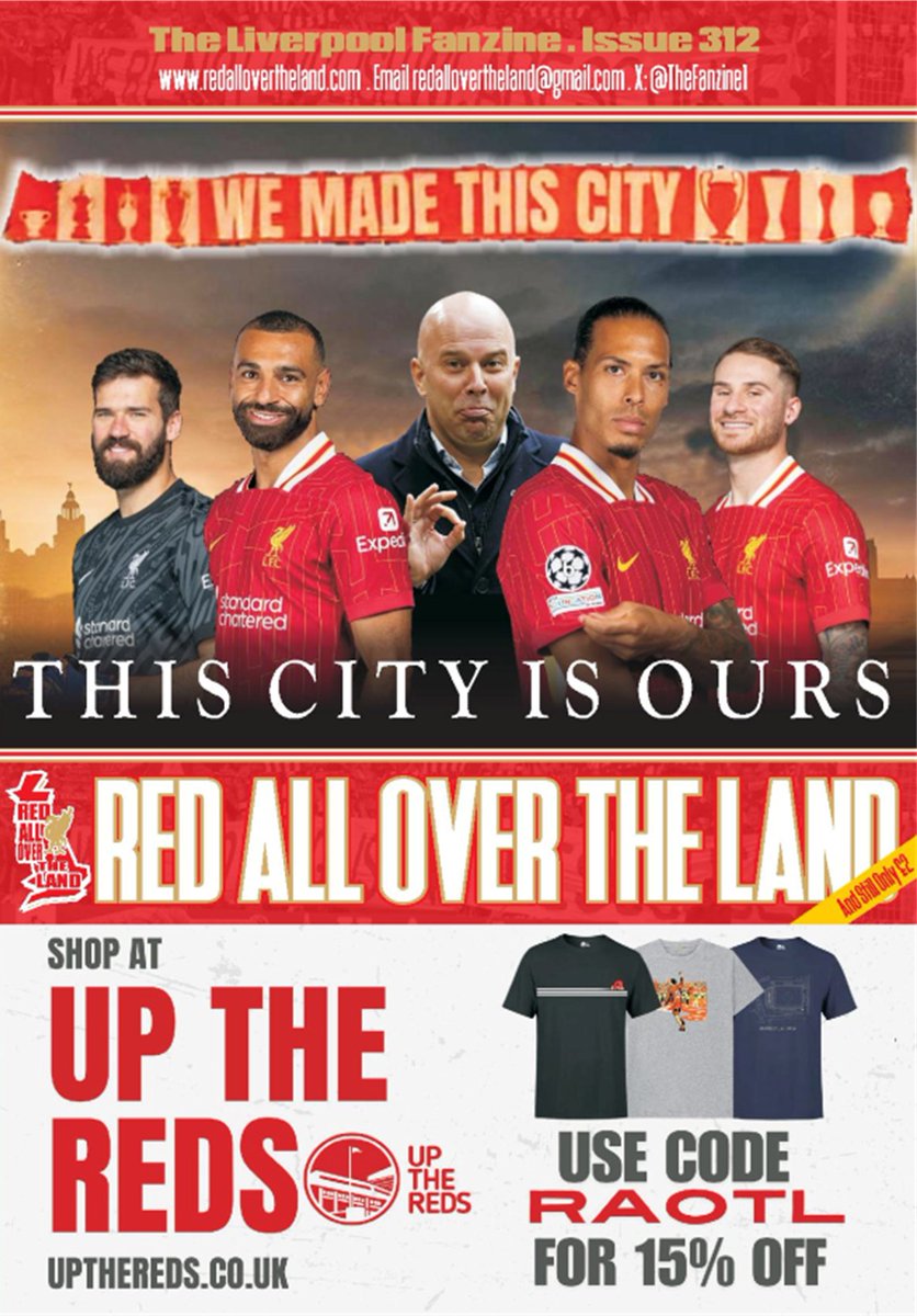 TheFanzine1's tweet image. Issue 312 of Red All Over The Land will be on sale at the Spurs game ONLY if the title is there to be won that day. Not getting ahead of myself but getting prepared. You will be able to pre-order  Issue 312 later today when it's on the website redallovertheland.com
