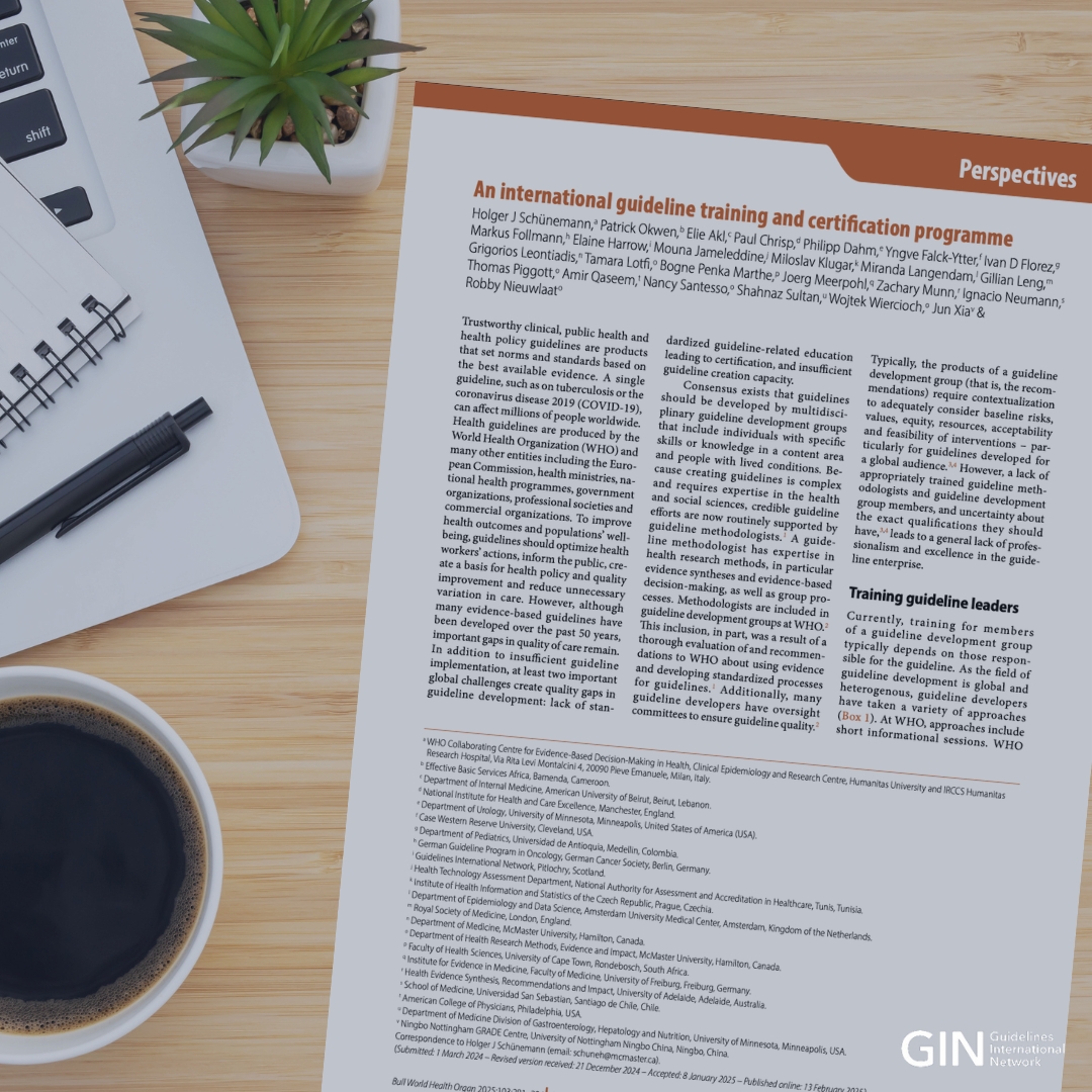 The following bulletin is now available in the Publications section of the GIN website:

"2025 WHO INGUIDE - An international guideline training and certification programme"

g-i-n.net/wp-content/upl…