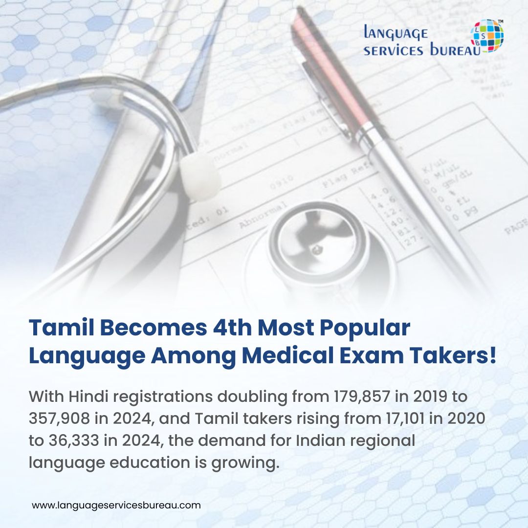 language_bureau's tweet image. Could this be the beginning of a more inclusive and multilingual education system? 🏥🌎 Indian Regional languages are gaining ground—what does this mean for the next generation of medical professionals? Let us know your thoughts in the comments!

#LanguageShift #EducationForAll