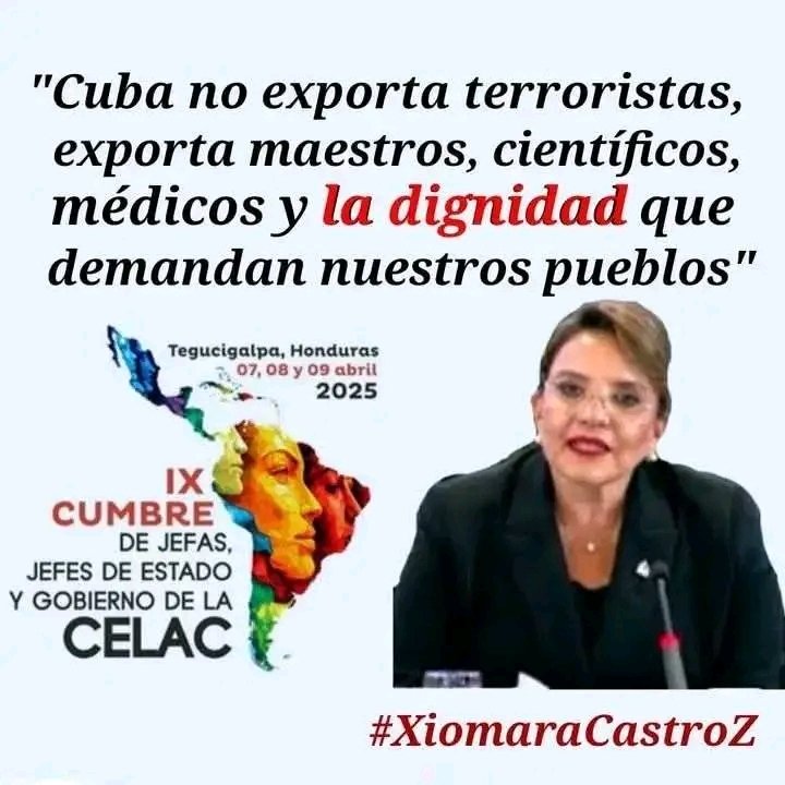 #AnapCuba ¡¡¡Fuerte y Claro!!!, Bravo por Xiomara Castro, #CubaNoEstáSola,#ConLaFuerzaDeLaUnidad,#CubaVencerá,<a href="/FelixDuarteOrte/">Félix Duartes Ortega</a>,<a href="/DiazCanelB/">Miguel Díaz-Canel Bermúdez</a> <a href="/DrRobertoMOjeda/">Dr. Roberto Morales Ojeda</a>