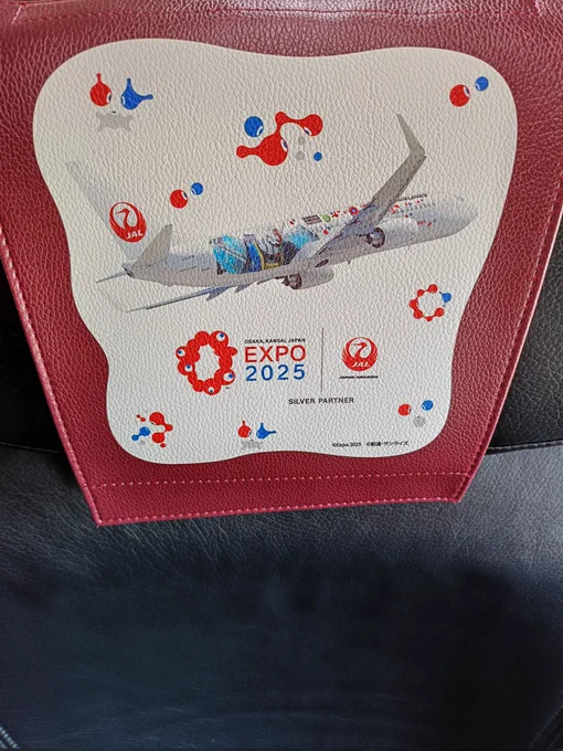 ミャクミャクさまが飛行機にいた