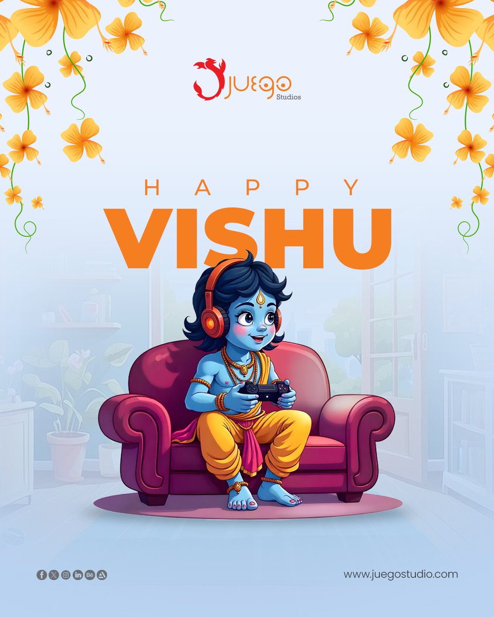 🌼 Happy Vishu from all of us at Juego Studios! 🌼

 May this new year bring prosperity, joy, and endless inspiration to your life. Here's to new beginnings, vibrant dreams, and golden moments. ✨🌾

Wishing you and your loved ones a blessed and bright Vishu! 🌟💛