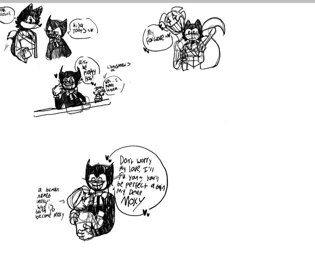 fromthebeyond2's tweet image. My yumeship doodles before I go to bed 
Featuring my irl bestie’s little guy being interrogated by Ollie (SOBS) 

#Ootim #yumetwt #OUTOF