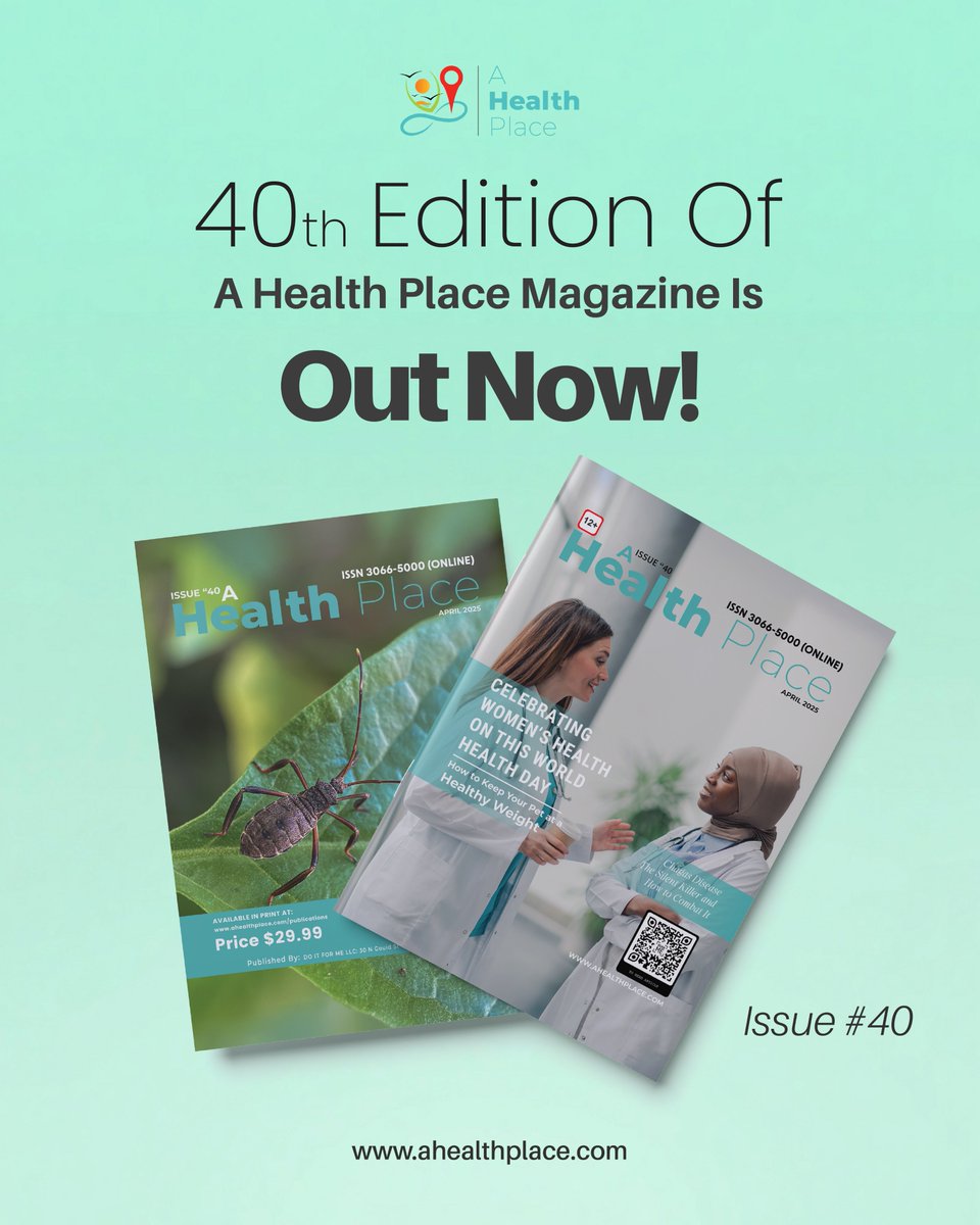 April 2025-Edition 40 of A Health Place Magazine is OUT NOW! 🚨

This issue celebrates Women's Health for World Health Day! 🌸 Inside, we dive into the impact of sleep on weight gain, tips on pet care and much more

Read Now- Link In Bio!
.
#magazine #ahealthplace #Wellness