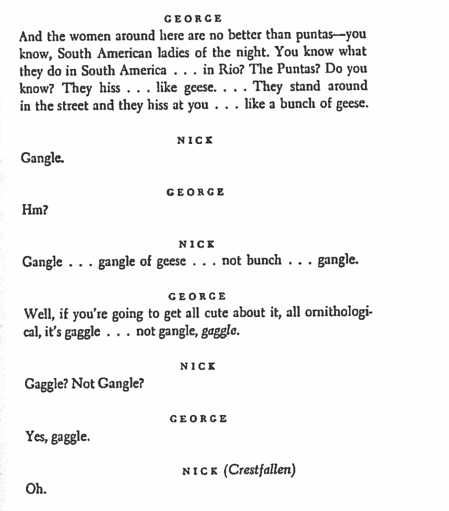 JamesUrbaniak's tweet photo. Who's Afraid of Virginia Woolf is proto Seinfeld https://t.co/K2qdpp8JxP