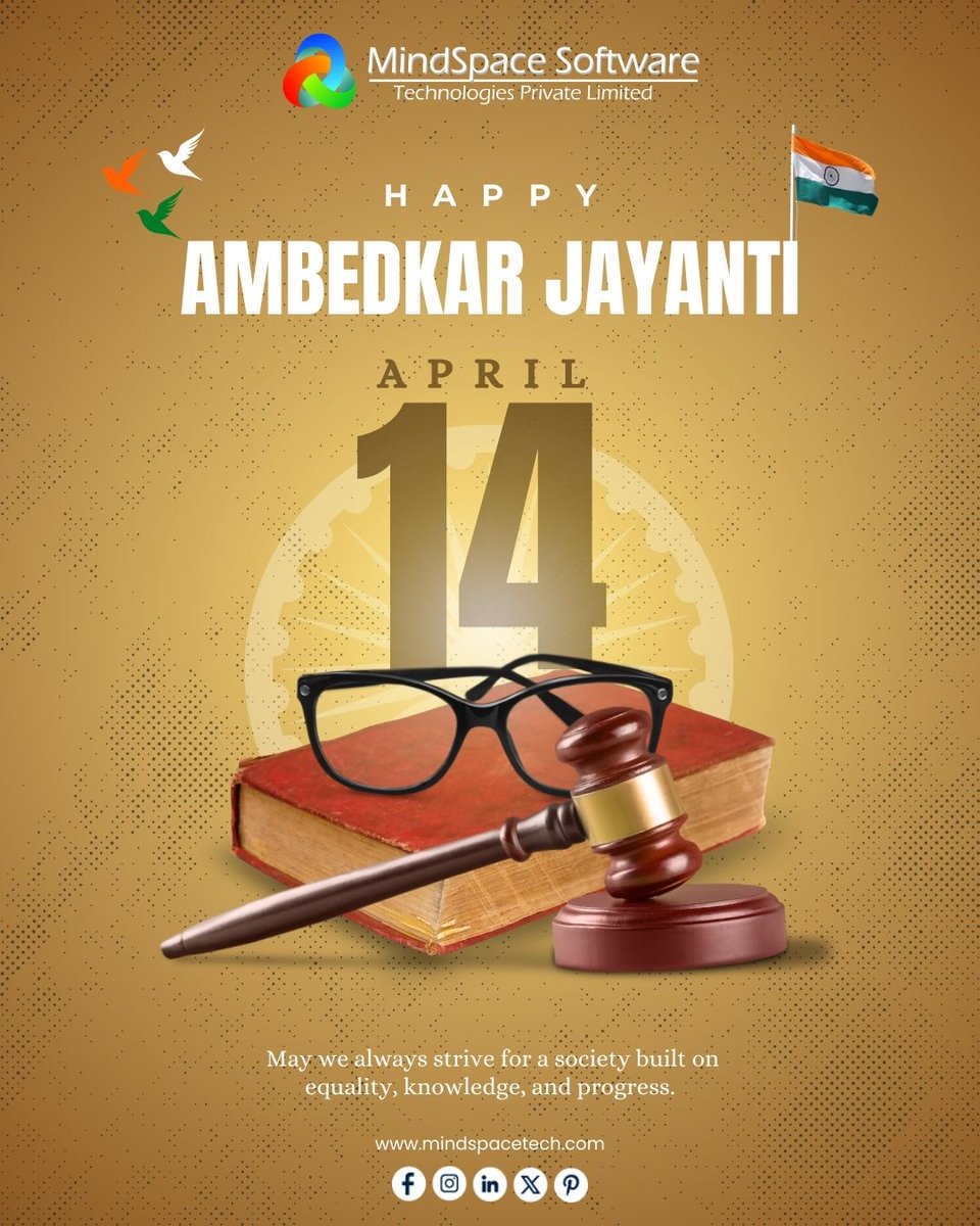 mindspace_tech's tweet photo. Honoring the legacy of Dr. B.R. Ambedkar — the architect of our Constitution, a champion of equality, and a beacon of social justice. Jai Bhim!
AmbedkarJayanti #DrBRAmbedkar #JaiBhim #SocialJustice #EqualityForAll #AmbedkarThoughts #Babasaheb #IndianConstitution https://t.co/n4DtDBO28Y