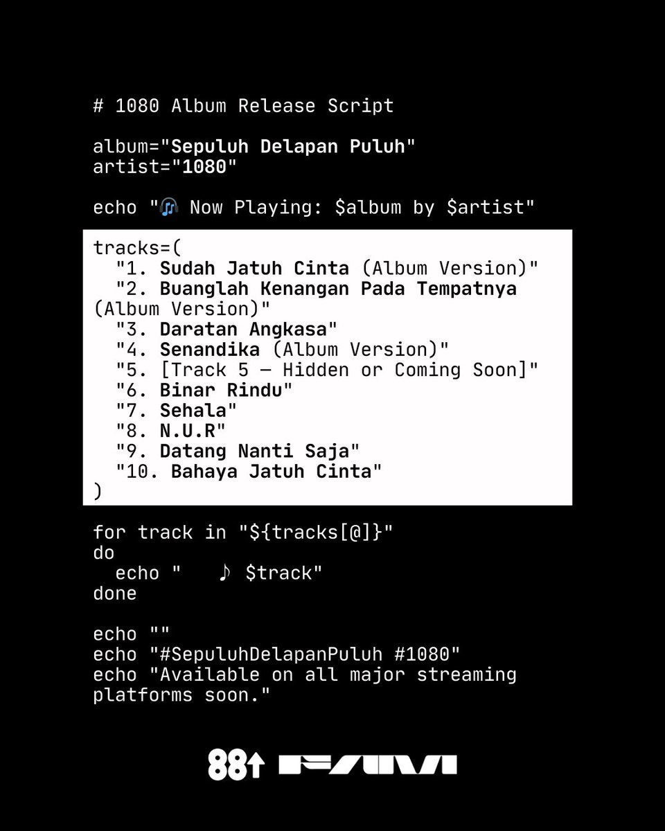 mrafieakbar's tweet photo. 1080 is officially part of Future Asian Music from @88rising! Next stop: our full album titled "Sepuluh Delapan Puluh". Karena 1080 terlalu singkat untuk semua kenangan ini. This special project is coming your way 🪐 https://t.co/OtdVLEc0ii