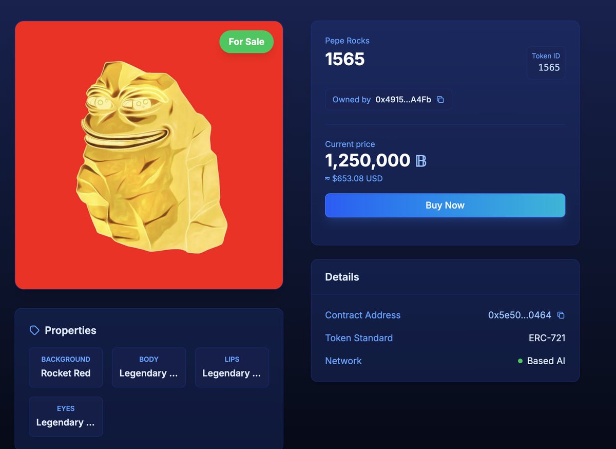 The ultimate Pepe Rock <a href="/Mrnnnnnx/">Mr.Enne</a> 

Congrats again, ser!

basedsea.xyz/collections/0x…