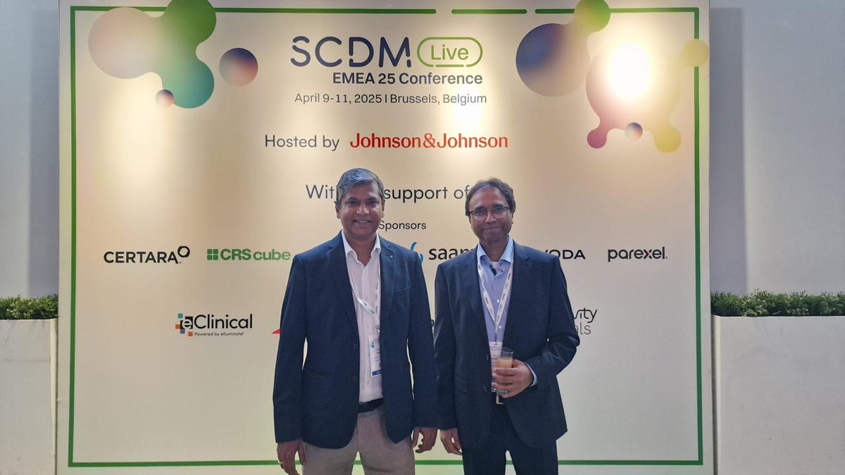 Dr Santhosh Kumar and Shafi Chowdhury representing Ephicacy at the SCDM EMEA 25 Conference in Brussels, Belgium.
An insightful gathering bringing together global leaders to explore innovations in clinical data science.
 #SCDM2025 #Ephicacy #Innovatewithephicacy