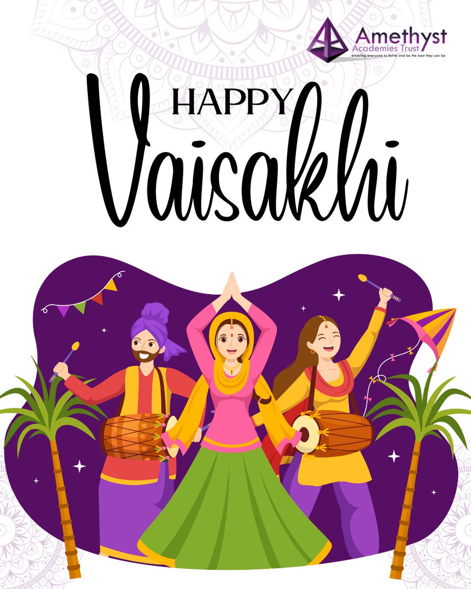 Wishing a joyful and peaceful Vaisakhi to everyone across our Amethyst community.
This is a time to reflect on values of unity, resilience, and new beginnings—principles we proudly uphold across our Trust.
#Vaisakhi #AmethystAcademiesTrust #CommunityAndCulture