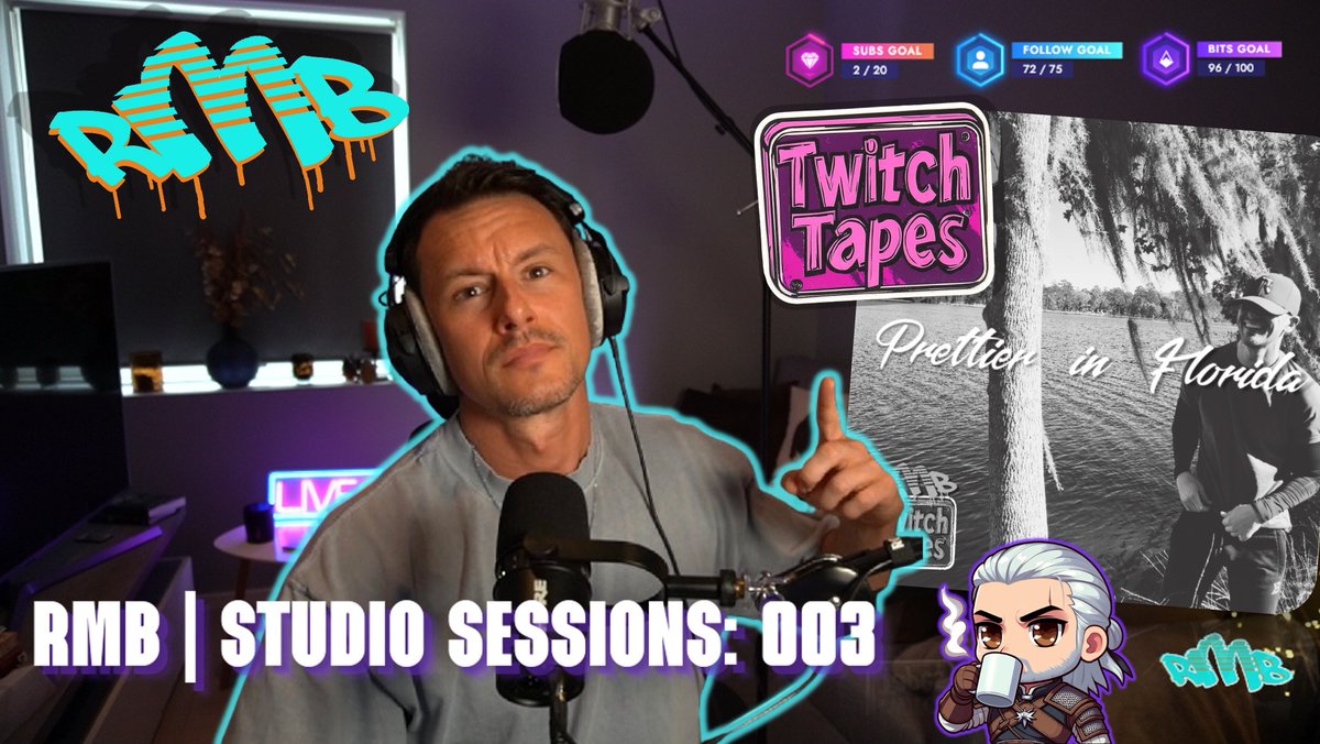 RyanMBarber's tweet image. I knew our THIRD session would be SUPER memorable (003). ✨

The RMB: Twitch Tapes!! 📼 🤘😆 Written, Arranged, and Recorded LIVE on TWITCH!! #TestingTheGame MAJOR shoutout to @gwenillia &amp;amp; @ChuchaBarber for co-writing AND co-producing this record!! 💜💜 I had so much fun making…