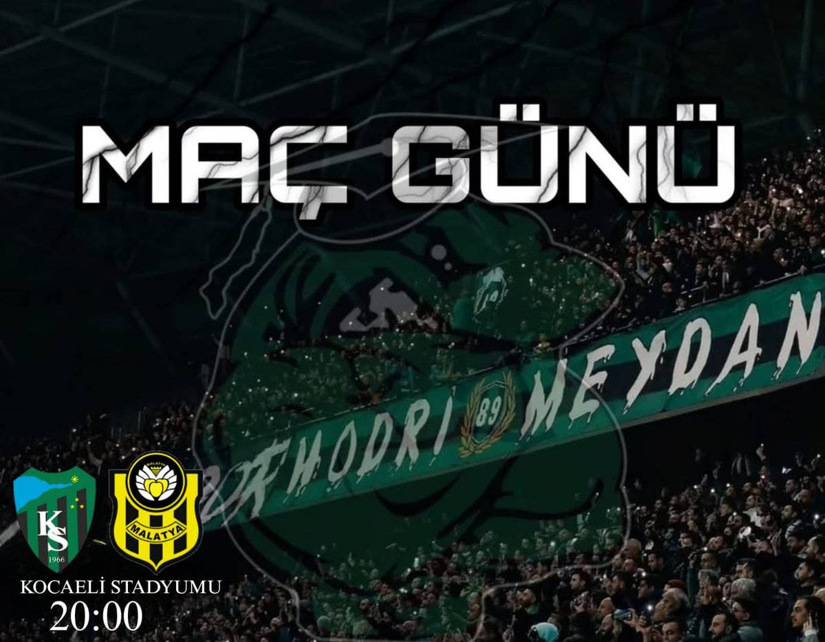 MAÇ GÜNÜ 🔥
#BugünGünlerdenKocaelispor
Sevdamız Kocaelisporumuz’a Yeni Malatyaspor karşısında başarılar diliyoruz.

⏰ 20.00
🏟️ Yıldız Entegre Kocaeli Stadyumu 

 #BirÖmürYetmez  #UNIHM