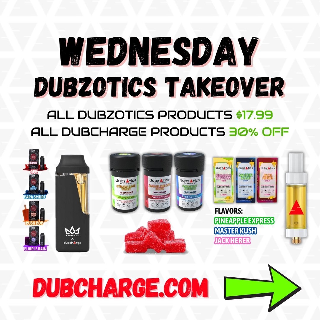 DubCharge's tweet photo. 🔥 The road to 4/20 is ON and we’re dropping DAILY DEALS all week long! 🔥
Here’s the lineup:

🌿 Muha Monday
🍭 Tasty Tuesday
😤 Dubzotics Takeover Wednesday
☁️ Cloud Chaser Thursday
⚡ Power Up Friday
🎁 Mystery Box Saturday
💥 4/20 Blowout Sunday

Set your alarms! https://t.co/rWFsmYga9Y