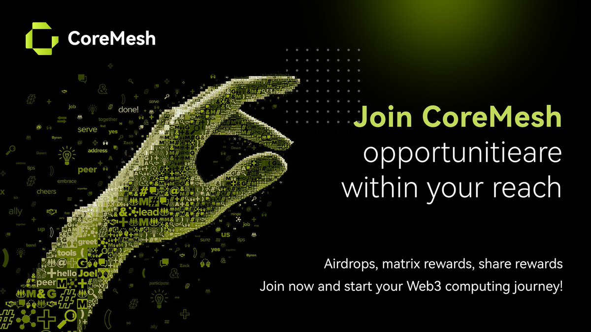 Distributed cloud computing power refers to a decentralized network of interconnected cloud resources that work collectively to deliver scalable, flexible, and resilient computational services. Unlike traditional centralized clouds.
Join coremesh
Hold CMT $CMT
<a href="/Jucoinex/">JuCoin 🚀</a>  📈