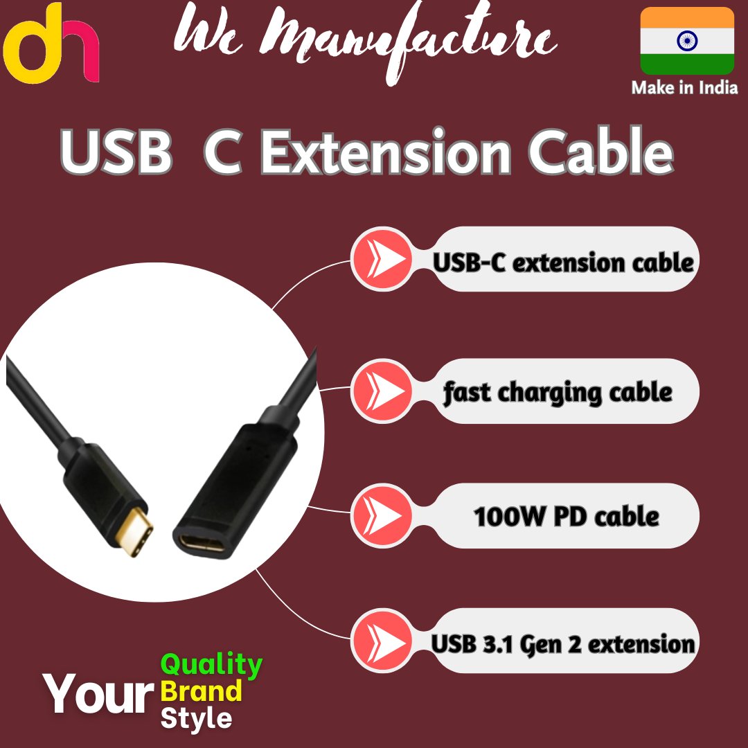 dimension_next_'s tweet image. Power Up with Precision – USB-C Extension Cable 
Visit our site now - shorturl.at/Hom6M 
#USBCExtensionCable #FastCharging #100WPD #USB31Gen2 #TypeCCable #MadeInIndia #TechAccessories #CableManufacturer #ChargingCable #PowerDelivery #HighSpeedCable #GadgetEssentials