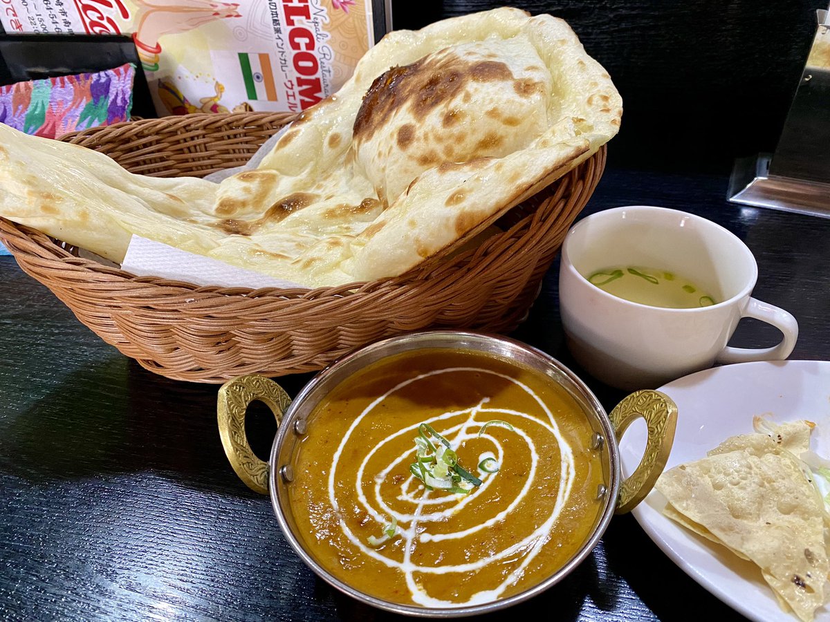 kann_50's tweet image. 🇮🇳カレー🍛で元気💯
完食してしまい、、食べ過ぎた🫓😋
エリスちゃん🩸宣伝がんばる💪🏻
#Welcome
#IndhanNepalcurry