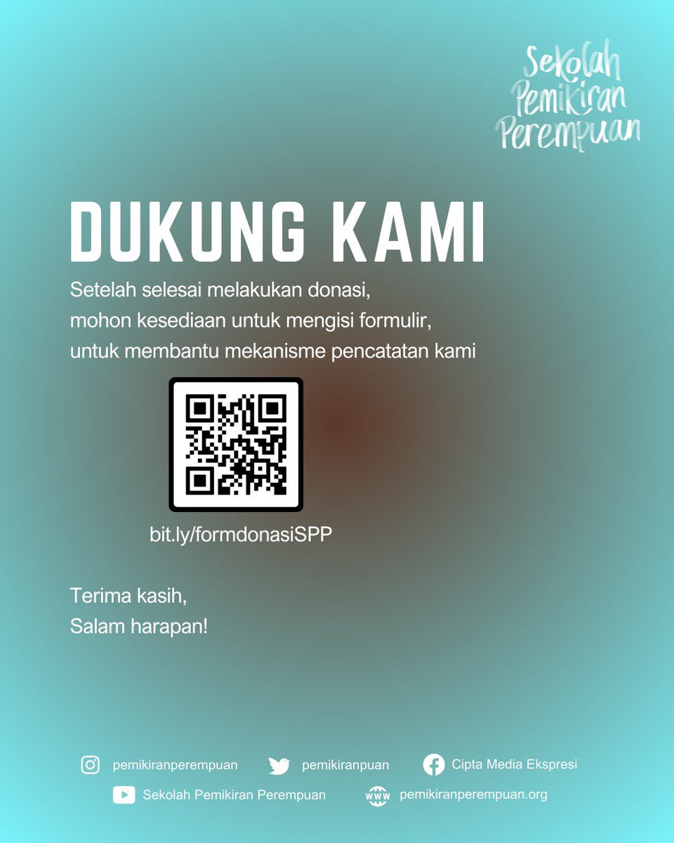 Mari dukung Etalase Pemikiran Perempuan pemikiranperempuan.org/donasi-donation #ruangbelajar #feminisme  #sekolahpemikiranperempuan