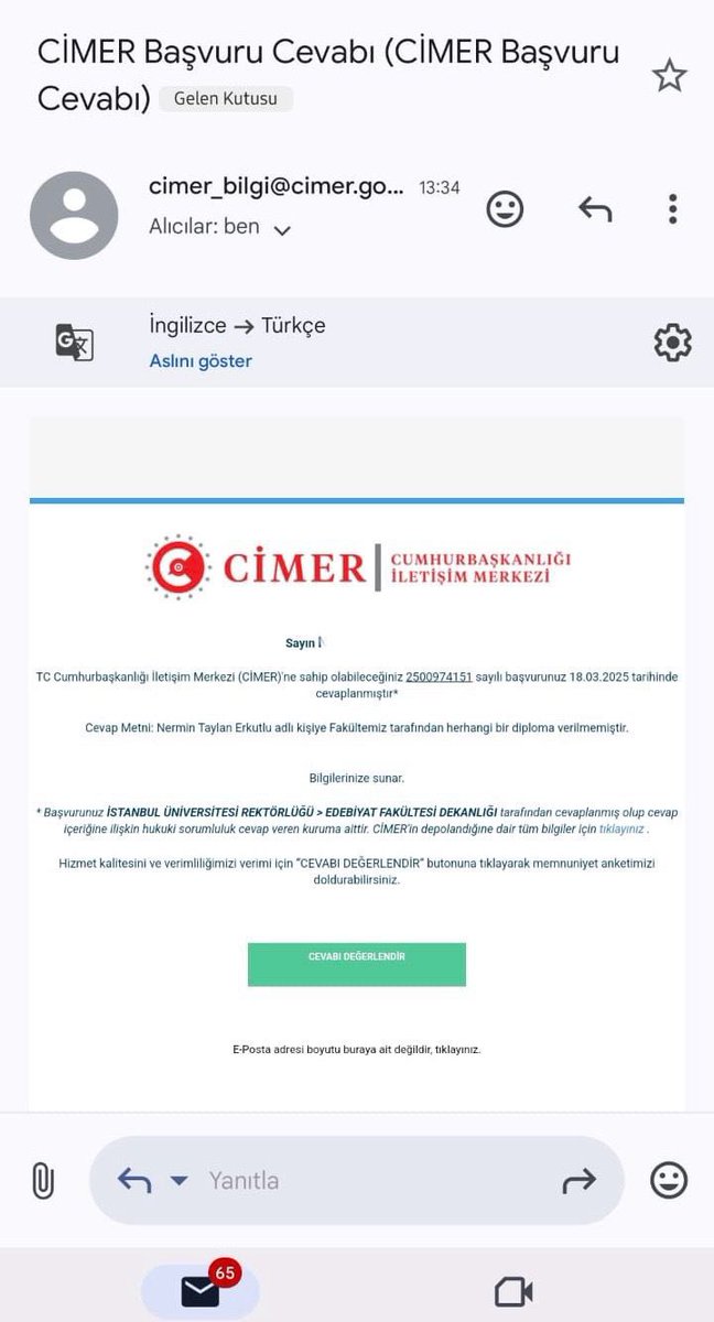CİMER, AKP’li belediyelerde 'Tarihçi yazar' sıfatıyla dersler verip okullarda söyleşilere katılan Nermin Taylan Erkutlu’nun diplomasız olduğunu duyurdu.

Erkutlu'nun biyografisinde, İstanbul Üniversitesi Edebiyat mezunu olduğu yazıyor. (Veryansın)