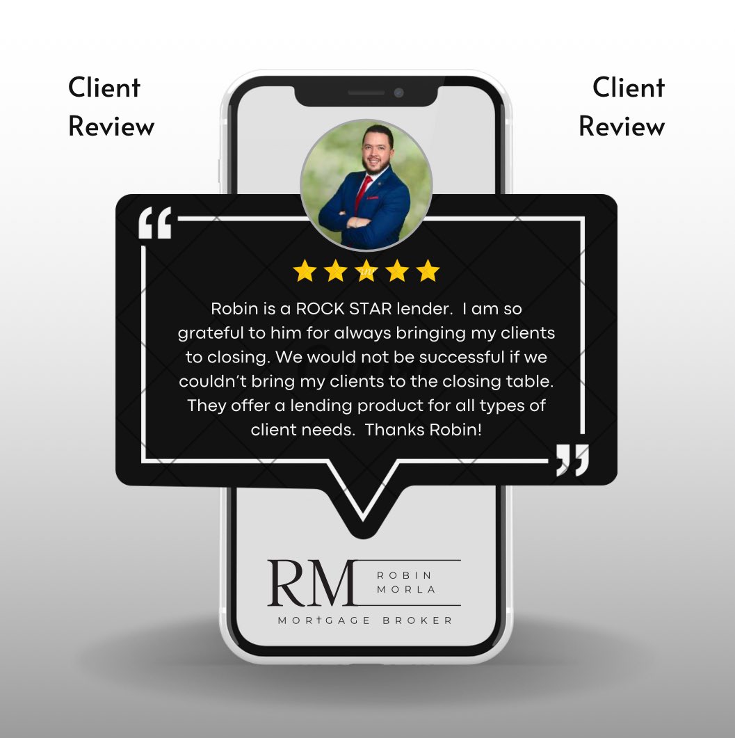 RobinMorla's tweet image. Grateful for amazing partners like this!

Helping clients reach the closing table is what I do—no matter their unique lending needs. Whether it’s a first-time buyer, investor, or someone needing down payment help, I’ve got a solution that fits.

Let’s keep closing deals together!