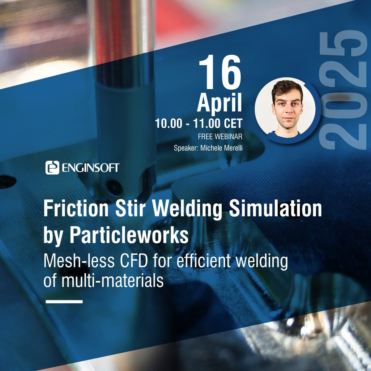 This webinar will introduce and describe the application of meshless CFD to Friction Stir Welding (FSW) with practical examples and validation data from the scientific literature. Register now:
hubs.ly/Q03h7wSL0