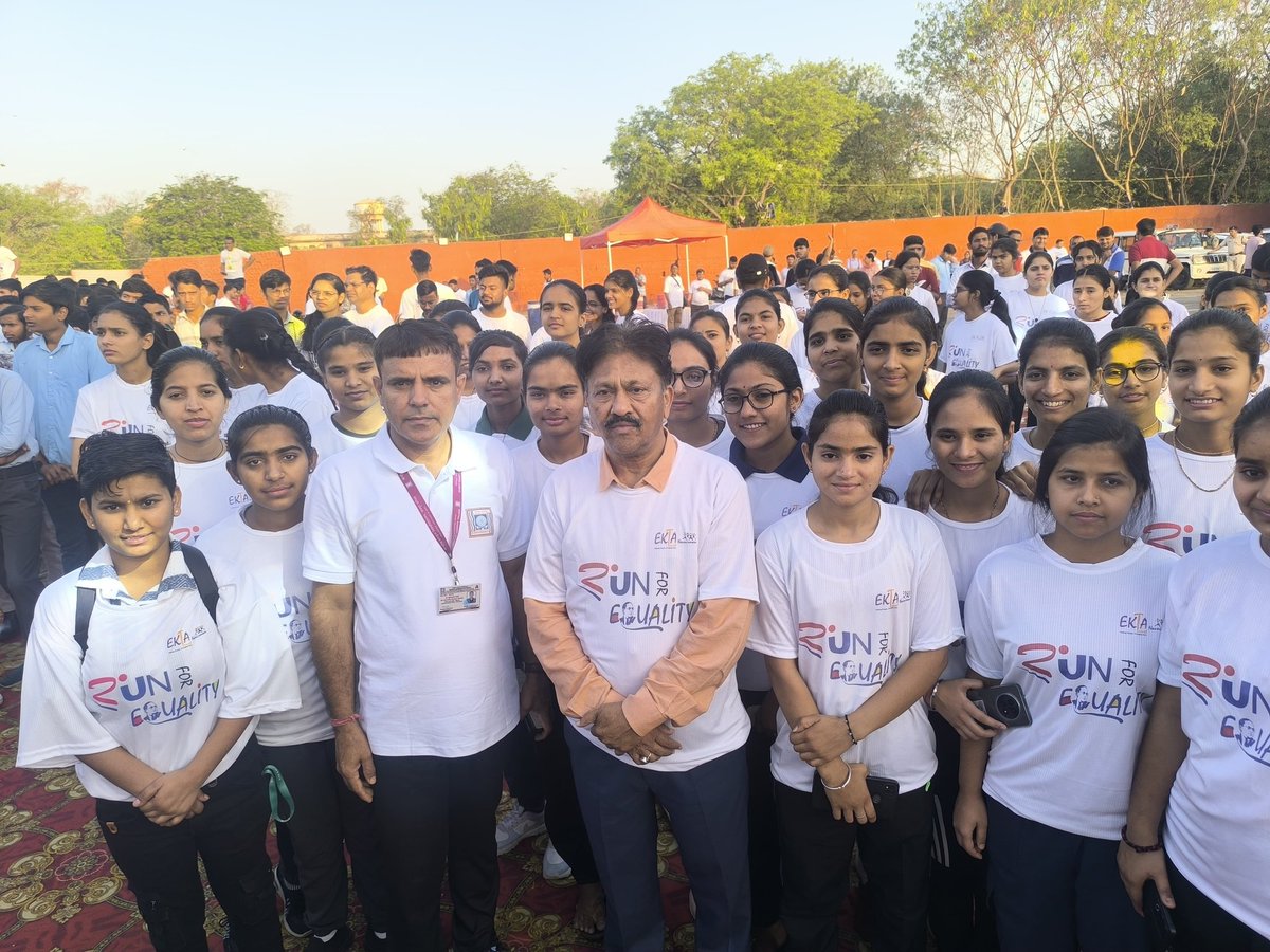 NssRajasthan's tweet image. #AmbedkarJayanti2025 @_NSSIndia @mybharatgov @PMOIndia @rashtrapatibhvn @RajCMO @RajBhavanJaipur @mansukhmandviya @khadseraksha @DrPremBairwa @Ra_THORe @PIB_India #Runforequality #Marathon  #EktaFoundation, 2000 #NSSvolunteers participated at Albert&apos;s Hall, Jaipur