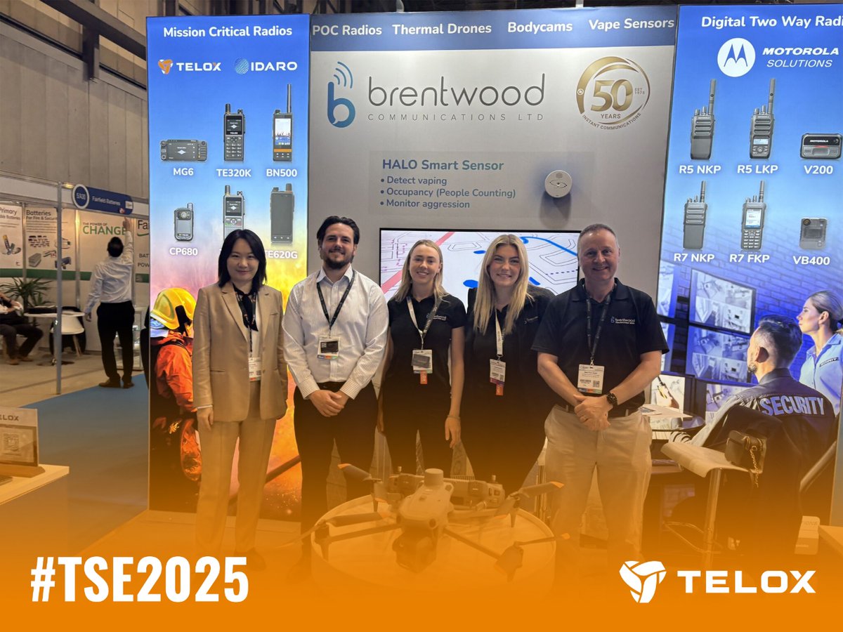 TeloSystems's tweet image. 🎉 TSE wraps up on a high note! Huge thanks to @Brentwood for the strong partnership. Booth 5/B20 was buzzing with Telox’s latest: DMR, PoC, Hybrid &amp;amp; Vehicle Terminals.

🌍 Next stop: GITEX AFRICA—just 3 hours to go!
📩 Book now: sales@telox.com
#Telox #TSE2025 #GITEXAFRICA
