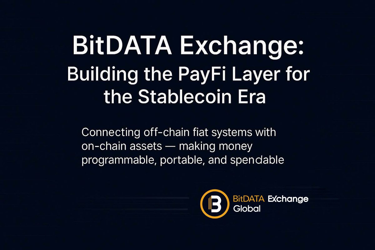 KenWong_Crypto's tweet image. Connecting off-chain fiat systems with on-chain assets — making money programmable, portable, and spendable.

将链下法币系统与链上资产连接起来 —— 让货币变得可编程、可流通、可消费。

#PayFi #BitDATAExchange #ProgrammableMoney #Stablecoins #Web3Payments