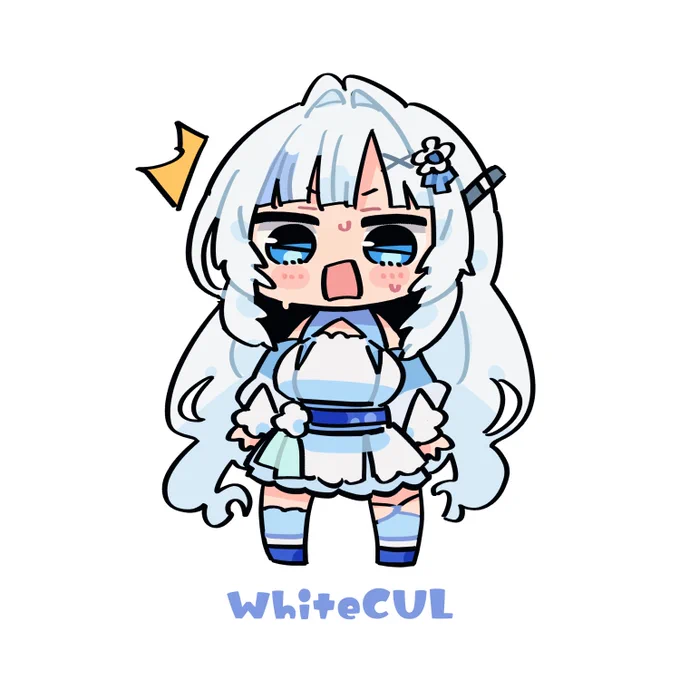 雪さんのびえーんボイスすき#WhiteCULart #白からーと 