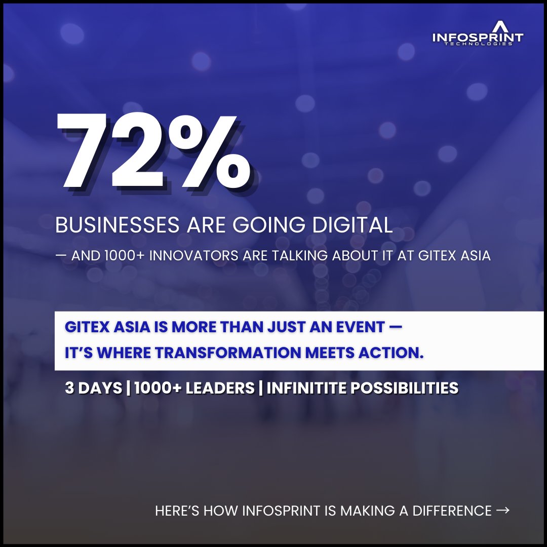 infosprinttech's tweet photo. 🚨9 Days to Go!
Join us at #GITEXAsia Singapore – where the smartest minds meet the most innovative tech.
📅23–25 April 2025
📍Booth HE-E110.01 | Marina Bay Sands
See how we're making a difference: https://t.co/9c0moOesSi
#Singapore #AI #businessowners #TamilNewYear #Techsg https://t.co/txaH7W0ws5