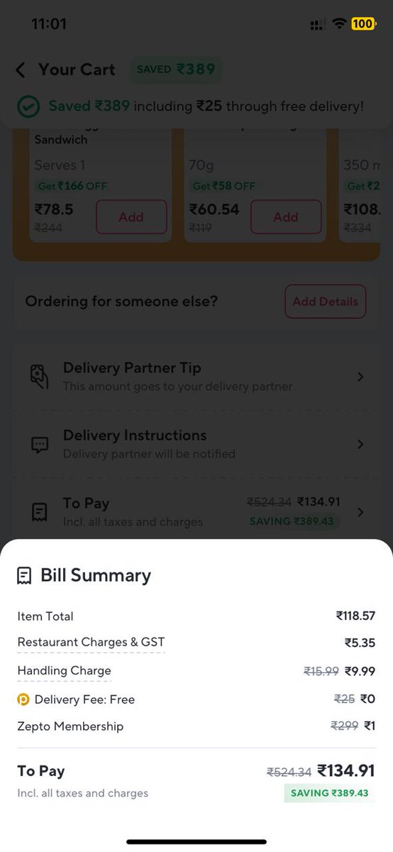 PranavP3954's tweet photo. "Exposing @ZeptoApp's price discrepancy! Same product, different prices on Android &amp; iPhone! How can you justify this @ZeptoApp? Looks like you're taking customers for a ride! #ZeptoApp #PriceDiscrepancy #CustomerBetrayal #FairPricing https://t.co/O4EZz8yHSi