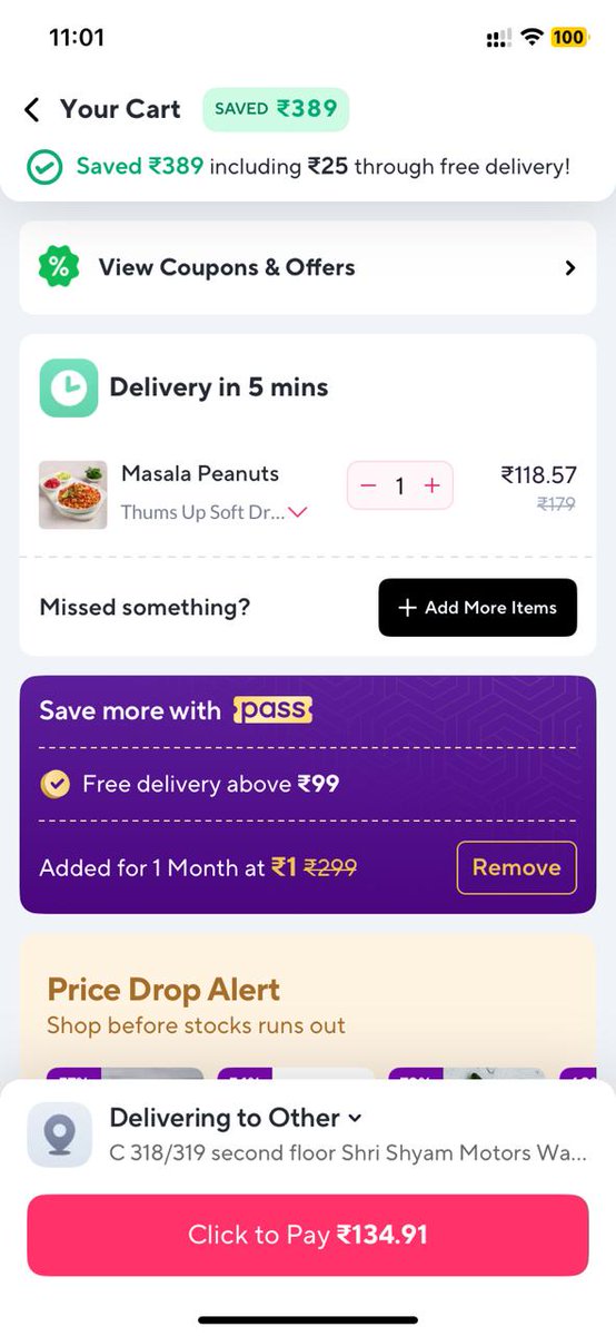 PranavP3954's tweet photo. "Exposing @ZeptoApp's price discrepancy! Same product, different prices on Android &amp; iPhone! How can you justify this @ZeptoApp? Looks like you're taking customers for a ride! #ZeptoApp #PriceDiscrepancy #CustomerBetrayal #FairPricing https://t.co/O4EZz8yHSi