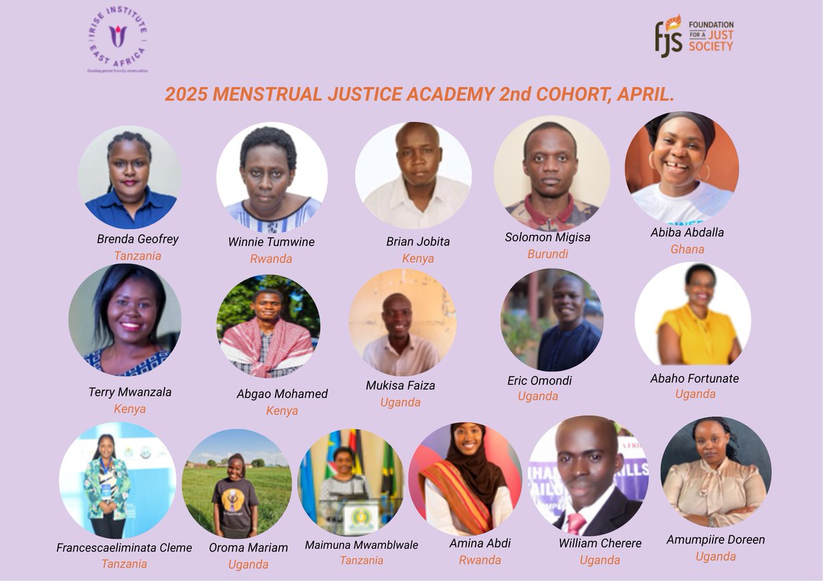 We’re thrilled to kick off Cohort 2 of the Virtual Menstrual Justice Academy this morning, bringing together passionate participants from across East Africa and Ghana to drive grassroots advocacy for menstrual justice. <a href="/FJS/">FJS</a> 
#OnlineAcademy2025
#MenstrualJusticeForAll