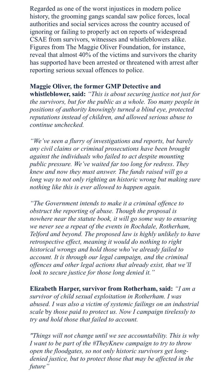MaggieOliverUK's tweet image. #TheyKnew …… Action for Accountability launches today. Please share, support and help us. There should be consequences for the powerful who KNOWINGLY ignored the sexual abuse of children. I believe this is the only way to change the system for future generations of children ….…