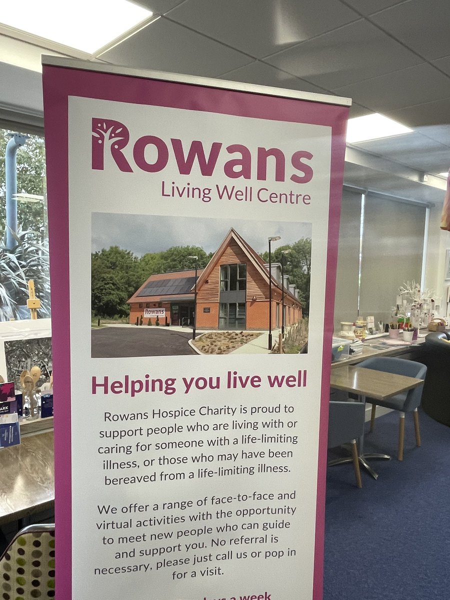 sparkintolife's tweet image. Today 10-1 inside Spark we have the @RowansHospice living well services hub and please pop along no appointment required if you need any advice support or just a kind cuppa 🌟 The Team are their for you - it’s completely free