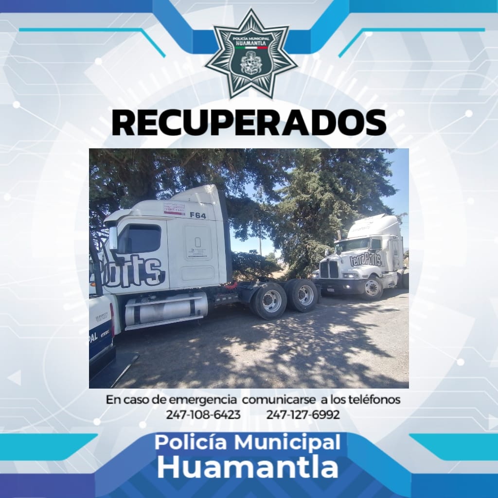RECUPERA POLICÍA MUNICIPAL DE HUAMANTLA DOS TRACTOCAMIONES CON REPORTE DE ROBO

Paramédicos de Protección Civil de Huamantla brindan atención a los conductores

Gracias a una oportuna intervención de la Policía Municipal de Huamantla, se logró la recuperación de dos