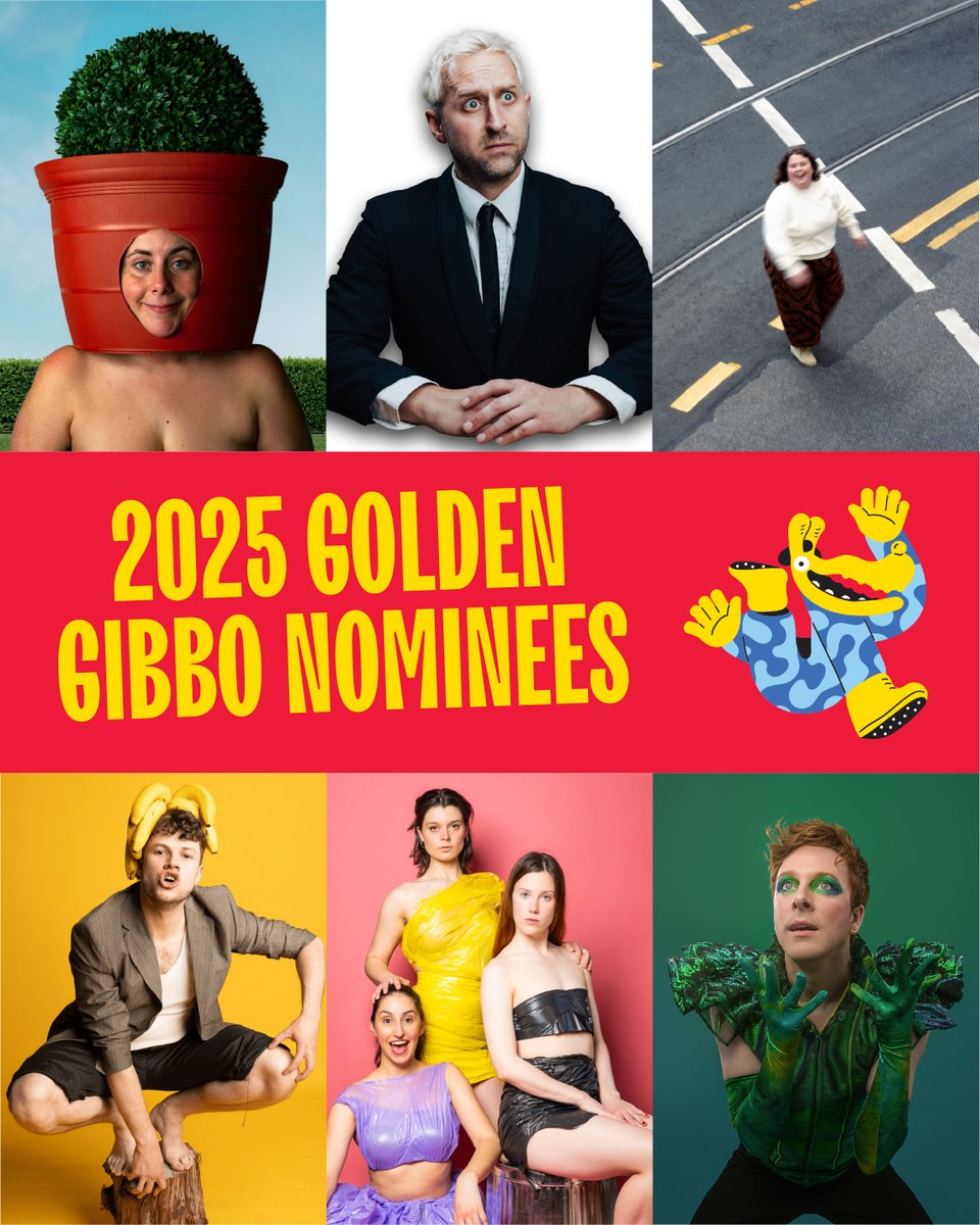 micomfestival's tweet image. The noms for the 2025 Golden Gibbo award are here! The award honours the memory of the late, great, Lynda Gibson, and recognises independent, local, adventurous shows. This year's nominees are Kate Dolan, Andy Balloch, Taylor Griffiths, Conor Lynch, Sugar Bits, and Charlie Lewin!