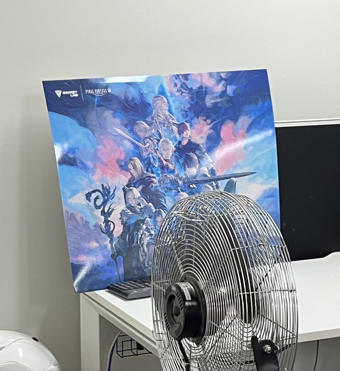 started at my new job today!! there’s an FFXIV posted in our department. I feel at home 🥰🥰🥰