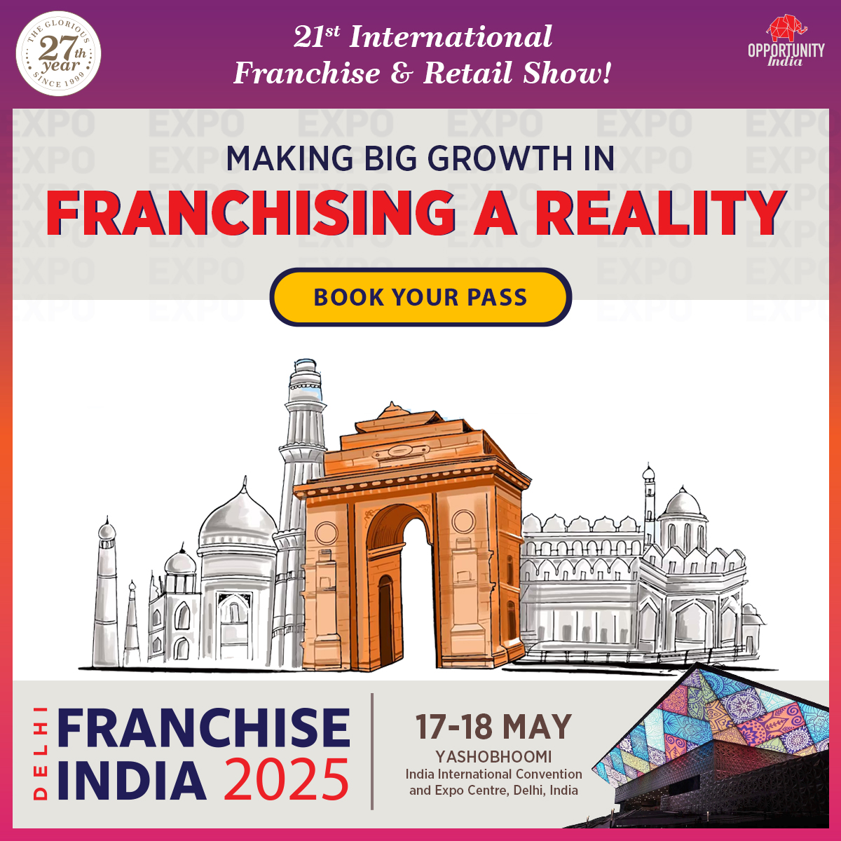 FranchiseIndia's tweet image. Franchising Meets Opportunity!
Join us at the 21st International Franchise &amp;amp; Retail Show– Franchise India 2025 in Delhi!

BOOK YOUR PASS NOW and be a part of the growth revolution
franchiseindia.com/expo/

#FranchiseIndia2025 #FranchiseExpo #RetailRevolution #BusinessOpportunities
