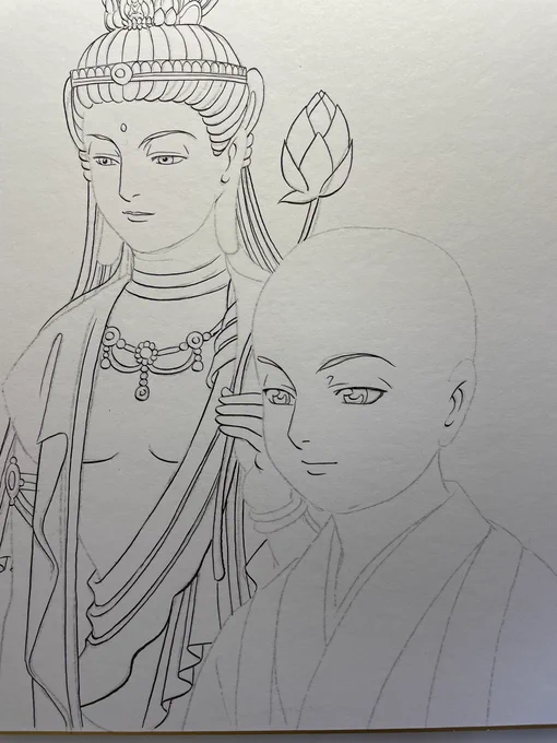 ダイソーの色紙が描きやすいと聞いた なるほどペン入れができる さて水彩で色はどうか マンガdeGO能登のチャリティ色紙締め切りが明日である 間に合え 