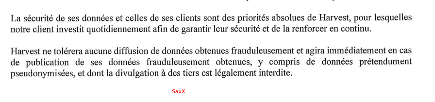 _SaxX_'s tweet image. J'ai reçu le 11 avril 2025 une mise en demeure des avocats de Harvest de retirer immédiatement tous mes posts en ligne qui parle de cette cyberattaque.

Une mise en demeure qui sonne sans l'ombre d'un doute comme une injonction à ne pas/plus parler de l'ampleur inédite de cette…