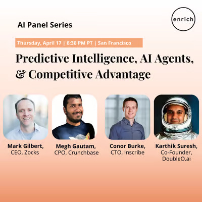 karthiksuresh's tweet image. Excited to moderate an upcoming panel on how AI is reshaping strategic decision-making and unleashing new possibilities, organized by @joinenrich !
Join me on April 17th, 6:30–8:30 PM, San Francisco for a dynamic discussion with:
Megh Gautam, CPO @ Crunchbase
Mark Gilbert,…