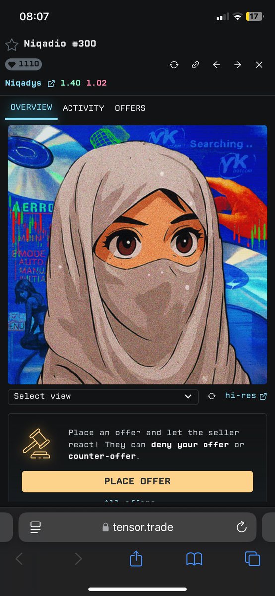 damn, my fav piece in the Niqady universe just got updated onchain.

Niqadio #300 is finally fucking.

big thanks to <a href="/0xFUXI/">FUXI (照亮灵魂/acc)</a>  for creating and some anon from the <a href="/Y2K_DOTCOM/">Dotcom📟🌐</a> community for that sick ass background

There is no debate, i love you

<a href="/Niqadys/">Niqadys✨🧕</a>